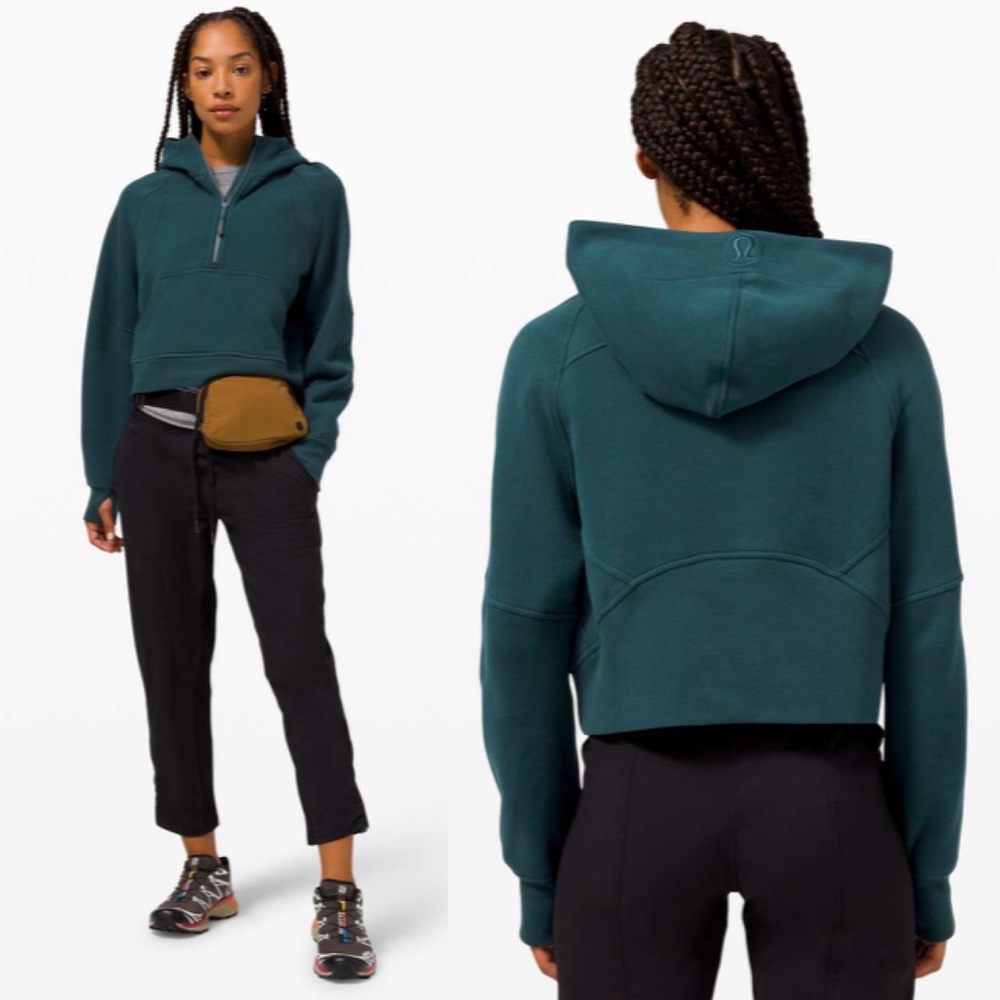 Lululemon Scuba Oversized 1/2 Zip Hoodie in Submarine Teal Size S/M